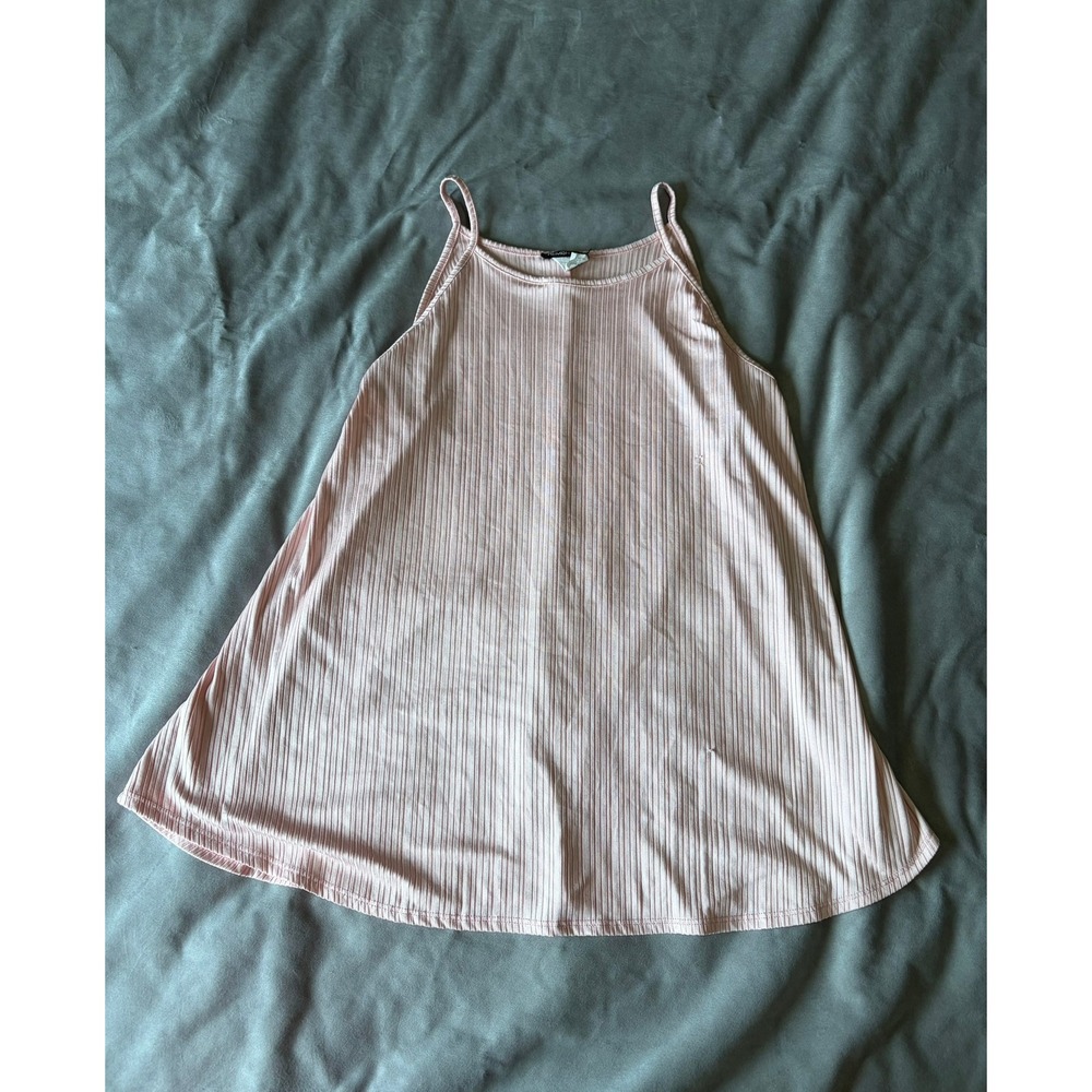 Heimish USA Pink Ribbed Swing Tank Top Womens 2XL High Neck Sleeveless ST1208-10